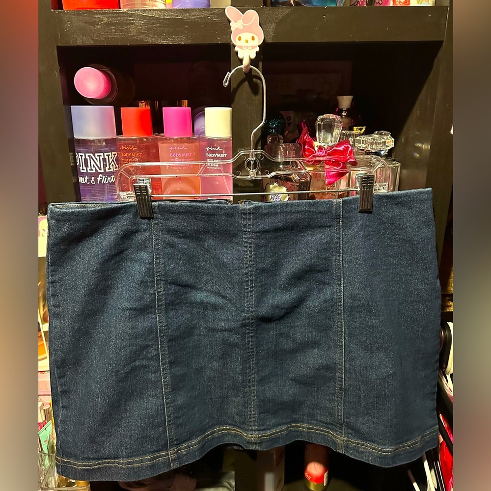 Vintage Straight Denim Miniskirt
